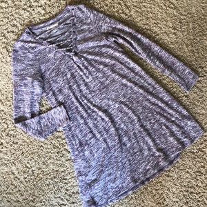 Jersey knit above knee dress